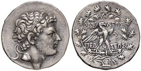 MACEDONIA Perseo (179-168 a.C.) Tetradramma - Testa diademata a d. - R/ Aquila in corona di quercia – SNGCop. 1267 AG (g 17,19) 

BB+