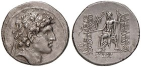SIRIA Alessandro I Balas (150-145 a.C.) Tetradramma (Antiochia) Testa diademata a d. - R/ Zeus seduto a s., nel campo, cornucopia – cfr. SNG Monaco 20...