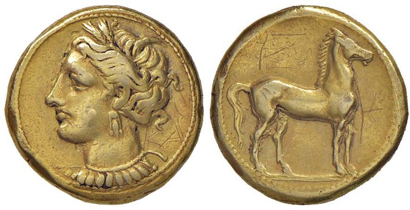 ZEUGITANIA Cartagine - Statere (310-290 a.C.) Testa di Tanit a s. - R/ Cavallo s...