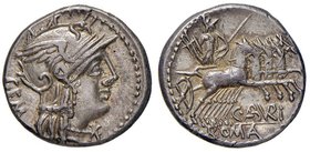 Aburia – B. Aburius Geminus - Denario (132 a.C.) Testa di Roma a d. - R/ Il Sole su quadriga a d. – B. 6; Cr. 250/1 AG (g 3,97)

FDC