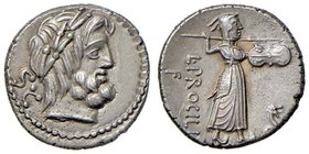 Procilia – L. Procilius - Denario (80 a.C.) Testa di Giunone Sospita a d. - R/ Giunone Sospita stante a d. – B. 1; Cr. 379/1 AG (g 3,84) Bella patina...