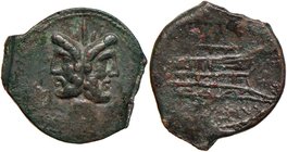 Tituria – L. Titurius Sabinus - Asse (89 a.C.) Testa di Giano - R/ Prua a d. – Cr. 344/4 Æ (g 10,51)

BB+/BB