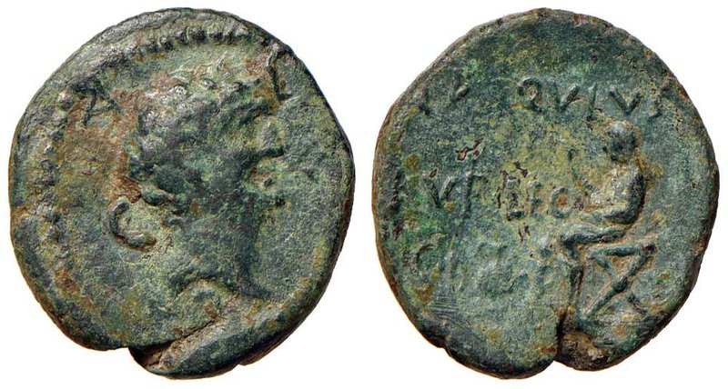 Antonio con M. Paquvius Rufus – Æ (Philippi Macedoniae, dopo il 42 a.C.) Testa a...