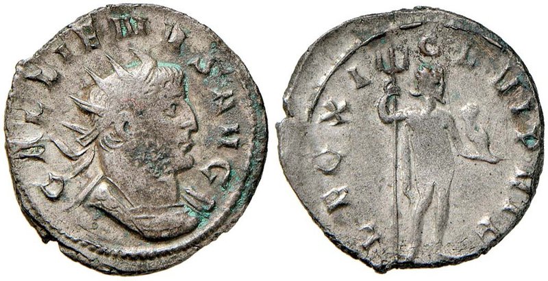 Gallieno (253-268) Antoniniano (Mediolanum) Busto radiato a d. - R/ LEG XI CL VI...