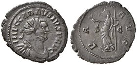 Carausio (287-293) Antoniniano (Londinium) Busto radiato a d. - R/ La Pace stante a s. – RIC 476 AE (g 4,06) Ex Artemide 34, lotto 144 indicata come “...