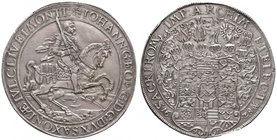 GERMANIA Sassonia - Johann Georg (1615-1656) 1 ½ Tallero – Dav. 386 Metallo argentato (g 109,00) Riconio, colpo al bordo

SPL