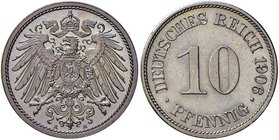 GERMANIA Prussia - Guglielmo II (1888-1918) 10 Pfenning 1906 A – KM 12 CuNi

FS