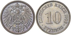 GERMANIA Prussia - Guglielmo II (1888-1918) 10 Pfenning 1903 A – KM 12 CuNi

FS