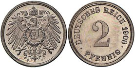 GERMANIA Prussia - Guglielmo II (1888-1918) 2 Pfenning 1908 F – KM 16 CU

FS