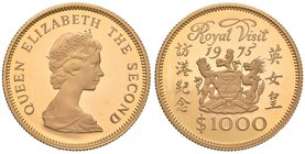 HONG KONG 1.000 Dollari 1975 Royal Visit – Fr. 1 AU (g 16,08)

FS