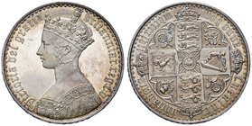 INGHILTERRA Vittoria (1837-1901) Corona 1847 UNDECIMO – Seaby 3883 AG (g 28,24) Conservazione eccezionale con i fondi speculari 

FDC