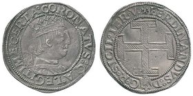 L’AQUILA Ferdinando d’Aragona (1458-1494) Coronato – Biaggi 118 AG (g 3,81) R Piccole screpolature al D/ e al R/, ondulazioni del tondello

qSPL...