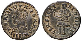 FERRARA Ercole II (1534-1559) Muraiola – MIR 301 MI (g 1,41) Esemplare di insolita conservazione

SPL