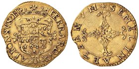 FERRARA Alfonso II (1559-1597) Scudo d’oro – MIR 305/3 AU (g 3,22) Mancanza del tondello 

SPL