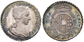 FIRENZE Ferdinando III (1790-1801) Mezzo paolo 1792 – MIR 409 AG (g 1,34) R Esemplare di conservazione eccezionale con bellissima patina iridescente
...