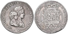 FIRENZE Carlo I di Borbone (1803-1807) Dena 1806 – MIR 422/4 AG (g 39,28) RRR Minima screpolatura al ciglio del R/, qualche piccolo graffietto. Il 6 c...