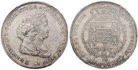 FIRENZE Carlo I di Borbone (1803-1807) Mezza Dena 1803 – MIR 426/1 AG RR In slab MS62+ “NGSA 30 years”. Conservazione eccezionale con splendida patina...