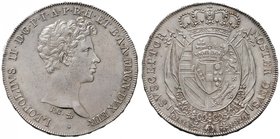 FIRENZE Leopoldo II (1824-1859) Francescone 1826 – MIR 446 AG (g 27,31) RR Minimi segnetti al D/ ma splendido esemplare 

qFDC