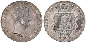 FIRENZE Leopoldo II (1824-1859) Mezzo francescone 1834 – MIR 451 AG (g 13,65) RRR Minimi graffietti sulla guancia al D/ e macchia al R/ 

qSPL/SPL