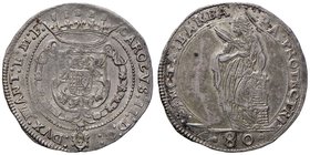 MANTOVA Carlo II (1647-1665) 80 Soldi – MIR 694 AG (g 14,79) R Ex Astarte, 30 ottobre 2009, lotto 313. Di ottima conservazione per questo tipo di mone...