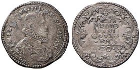 MILANO Filippo III (1598-1621) 20 Soldi 1608 – MIR 349/2 AG (g 5,16) RR Graffi e porosità diffusa al D/

qBB