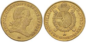 MILANO Leopoldo II (1790-1792) Sovrano 1791 – MIR 462/2 (indicato R/2) AU (g 11,00) RR Colpetto al bordo

BB