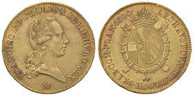 MILANO Francesco II (1792-1800) Sovrana 1800 – MIR 474/2 AU (g 11,09) Modesti depositi, minimi graffietti al D/ 

BB+/qSPL