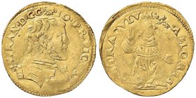 MIRANDOLA Gian Francesco II Pico (1499-1533) Doppio ducato – MIR 468 AU (g 6,82) RR Graffietti e piccole mancanze 

BB+