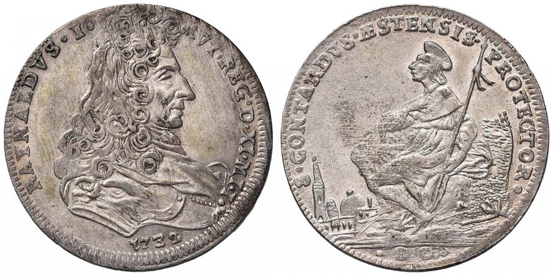 MODENA Rinaldo d’Este (1706-1737) Mezzo ducato 1732 – MIR 832/7 AG (g 11,40) Gra...