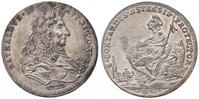 MODENA Rinaldo d’Este (1706-1737) Mezzo ducato 1732 – MIR 832/7 AG (g 11,40) Graffietti di conio al D/ ma splendido esemplare con una delicata patina...