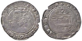 NAPOLI Federico III d’Aragona (1496-1501) Carlino – MIR 106 AG (g 3,92) RR Frattura marginale del tondello e qualche debolezza di conio consueta dell’...
