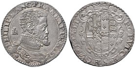 NAPOLI Filippo II (1554-1598) Mezzo Ducato sigla IBR – MIR 160 AG (g 14,87)

SPL