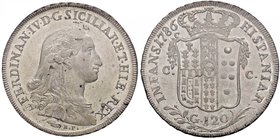 NAPOLI Ferdinando IV (1759-1816) Piastra 1786 – Magliocca 244 AG In slab PCGS MS62. Conservazione eccezionale

FDC