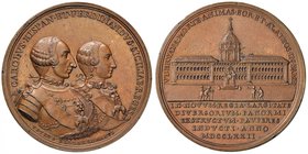 PALERMO Ferdinando III (1759-1816) Medaglia 1772 per la costruzione dell’albergo dei poveri – Opus: P. Balzar - D’Auria 34 AE (g 63,95 – Ø 53 mm) Mini...