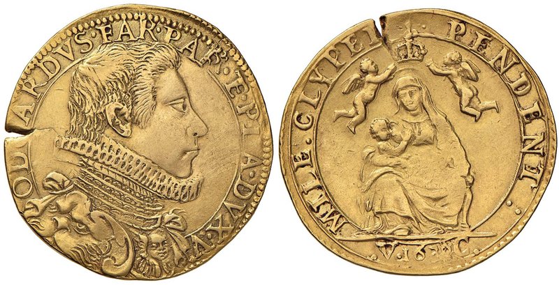 PARMA Odoardo Farnese (1622-1646) Quadrupla 1639 sigla A C – MIR 1005/2 AU (g 13...