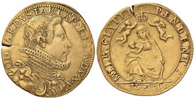PARMA Odoardo Farnese (1622-1646) Quadrupla 1639 sigla A C – MIR 1005/2 AU (g 13,04) RRRR Leggeri ritocchi al D/ e frattura del tondello. Moneta di gr...