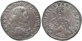 PARMA Ranuccio II Farnese (1646-1694) Scudo – MIR 1036 AG (g 19,27) Piccola mancanza al D/ 

BB+