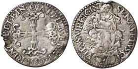 SIENA Repubblica (1404-1555) Giulio 1550 – MIR 568/2 AG (g 2,90) RR Traccia di appiccagnolo divelto

BB+