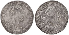 SIENA Cosimo I (1537-1574) Testone – MIR 578 AG (g 9,09) RR Poroso, probabilmente da montatura ma ancora con bei rilievi 

BB+