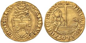 Callisto III (1455-1458) Ducato papale – Munt. 2 AU (g 3,51) R Minimi graffietti nei campi, colpo di lima al ciglio del R/

BB+