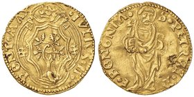 Giulio II (1503-1513) Bologna – Ducato senza armetta – Munt. 89 AU (g 3,46) Screpolatura passante e saldata, piccole limature al bordo

BB
