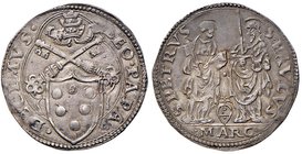 Leone X (1513-1521) Ancona - Giulio – Munt. 68 AG (g 3,81) RR Splendido esemplare 

qFDC