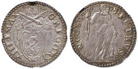 Gregorio XIII (1572-1585) Ancona - Testone 1575 Anno Santo – Munt. 206 AG In slab NGC MS61, il più alto grading per questa moneta 

FDC