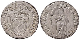 Gregorio XIII (1572-1585) Ancona - Testone – Munt. 213 AG (g 9,55) Conservazione eccezionale 

FDC