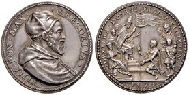 Gregorio XIV (1590-1591) Medaglia 1591 per la spedizione contro gli Ugonotti – Opus: Nicolò de Bonis - CNORP 921 AG (g 22,20 – Ø 33 mm) RRR

SPL...
