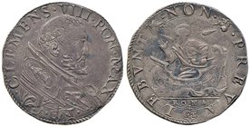 Clemente VIII (1592-1605) Testone A. I – Munt. 23 AG (g 9,41) RRR

qSPL