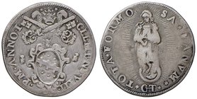 Clemente VIII (1592-1605) Fano – Testone A. I – Munt. 153 AG (g 9,20) RRR

MB