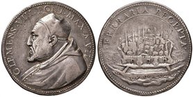 Clemente VIII (1592-1605) Medaglia A. VII Ferraria Recepta – Opus: Rancetti – CNORP IV 973 - AG (g 50,64 – Ø 42 mm) RRRR Medaglia originale di grande ...