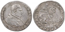 Paolo V (1605-1621) Ferrara - Piastra 1620 – Munt. 207 AG (g 31,80) R Minimi ritocchi sui capelli al D/

qSPL