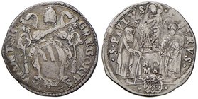 Paolo V (1605-1621) Gregorio XV (1621-1623) Testone – Munt. 11 var. AG (g 9,38) RRR 

MB+